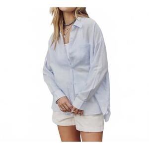 NEW IN FEBRUARY danielle button down top in clear blue